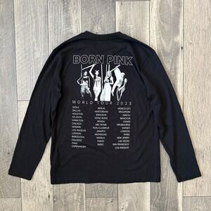 Blackpink Born Pink World Tour 2023 Concert Merch Mens Long Sleeve Shirt Medium